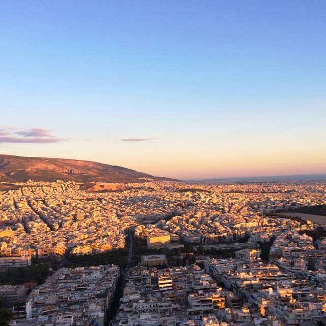 Golden hour in Athens.