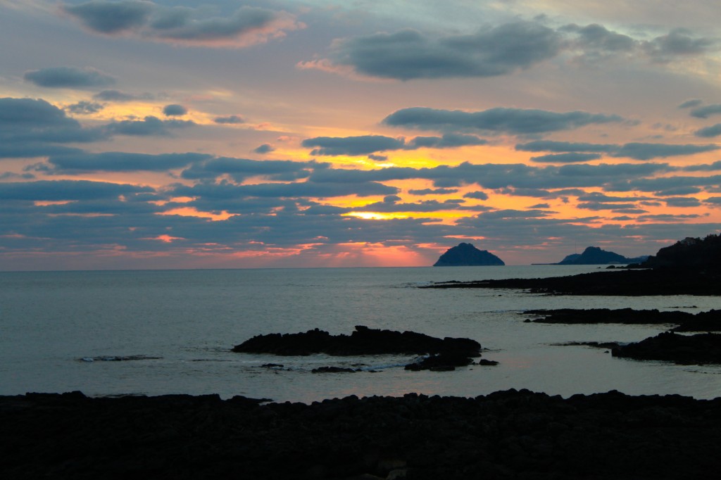 A sunset on Jeju Island