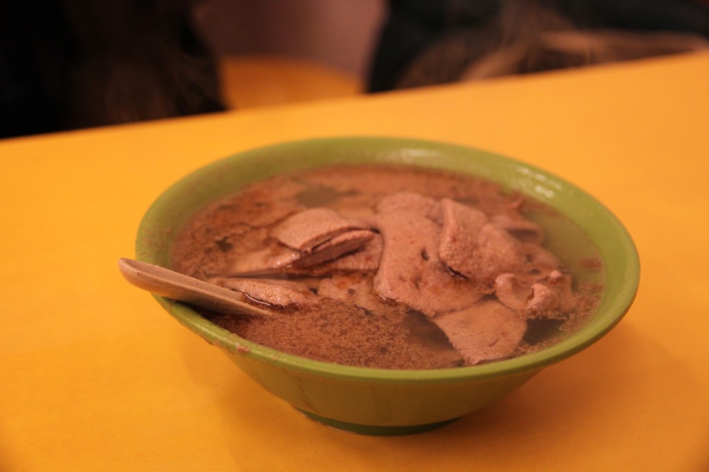 Liver soup at Ningxia Night Market in Taipei