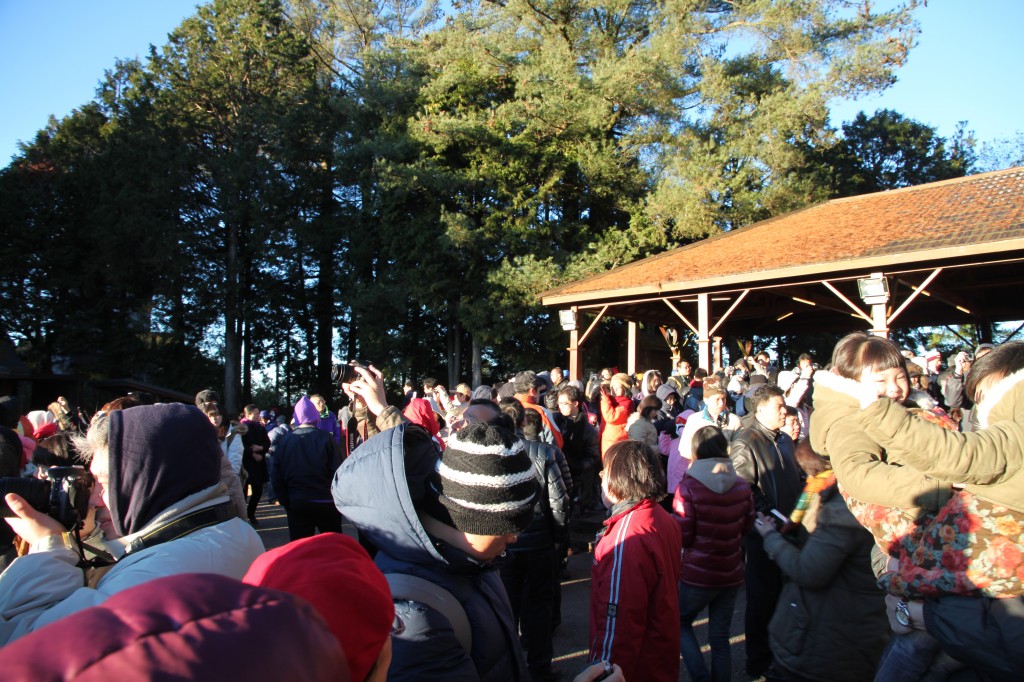 The sunrise crowd at Alishan