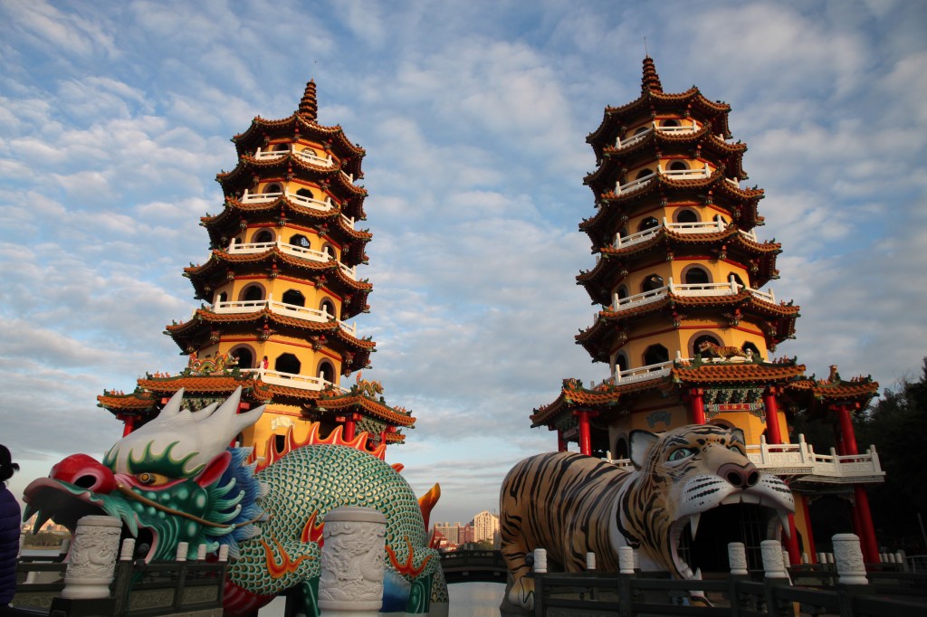 Dragon and Tiger Pagodas at the Lotus Pond in Kaohsiung