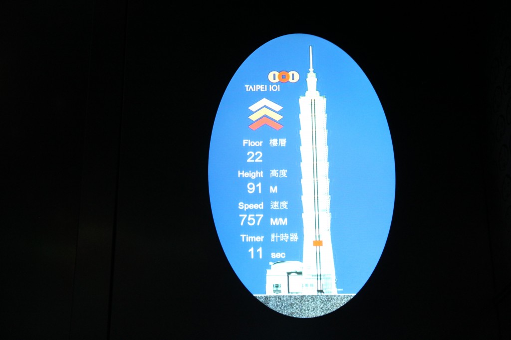 Taipei 101 the fastest elevator in the world