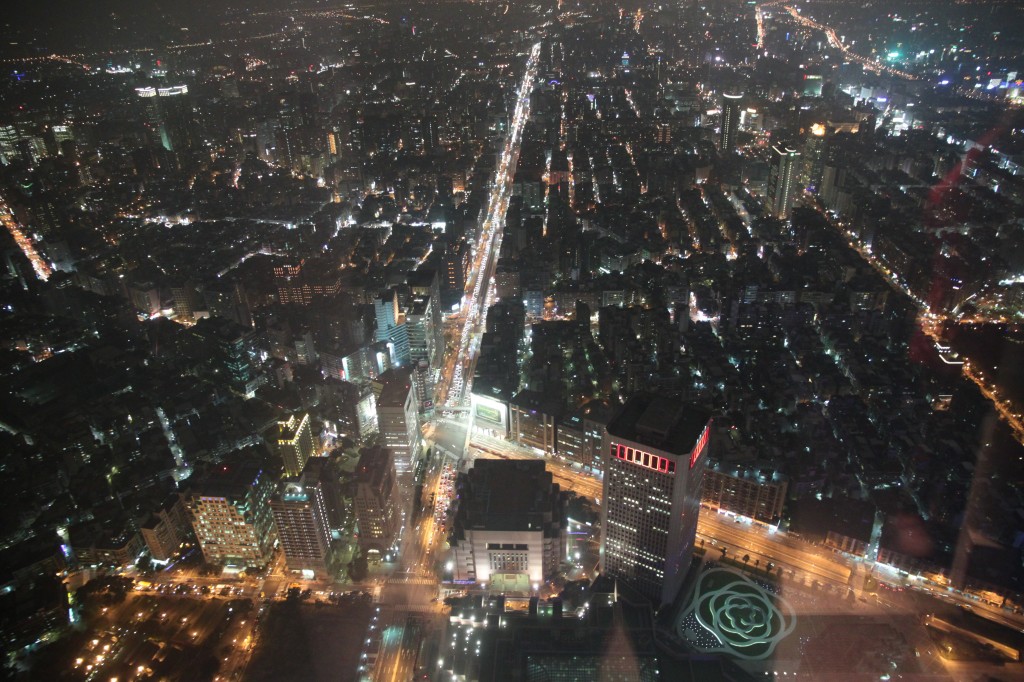 Night view of Taipei from Taipei 101