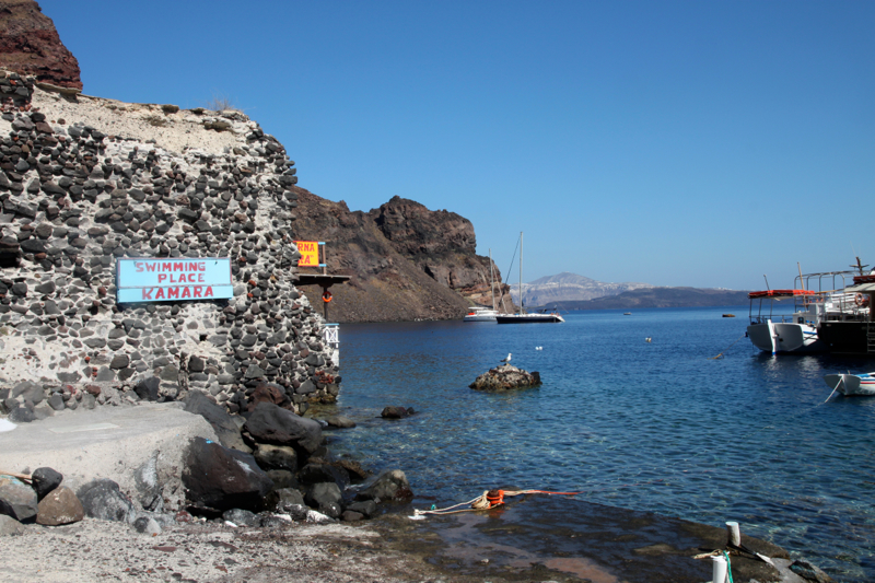 Swimming area in Thirassia Greece
