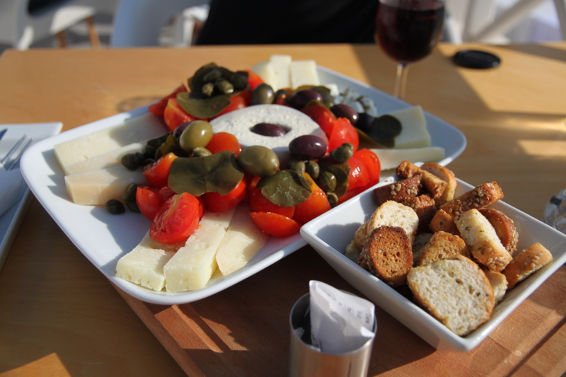A variety of Greek cheeses